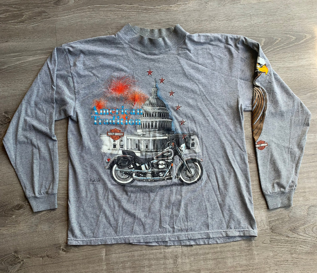 Harley Davidson Mockneck Shirt - L